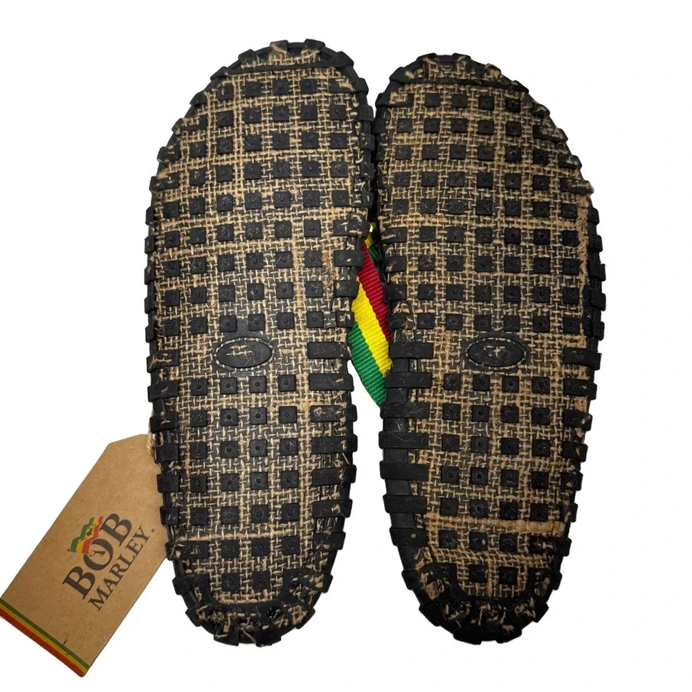 Bob Marley Fresco Men's Flip Flops Sandals Rasta Print Size 9